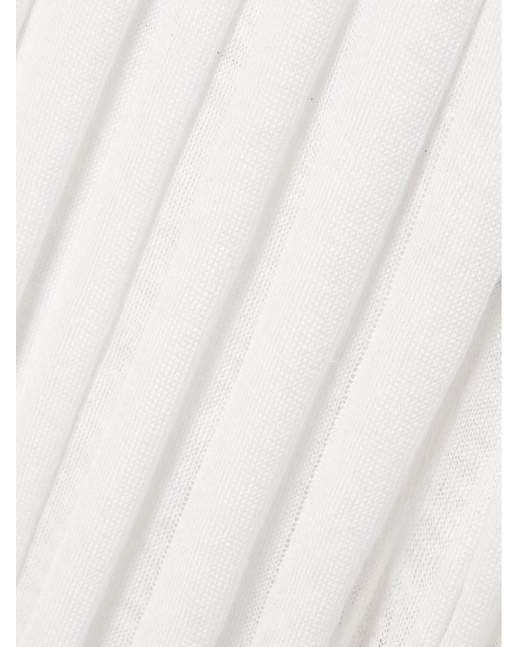 Loro Piana White Balloon Pleated Linen Pants