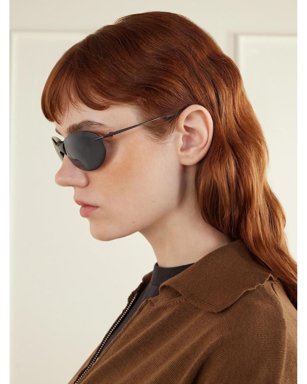 District Vision Blue Mami Vantage Rimless D-Frame Titanium Sunglasses