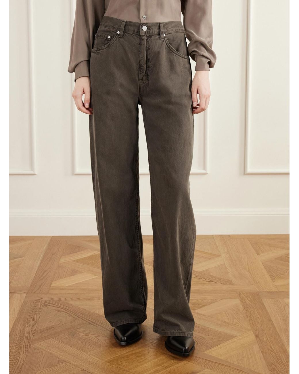 Twp Brown Song Sung Mid-Rise Straight-Leg Jeans