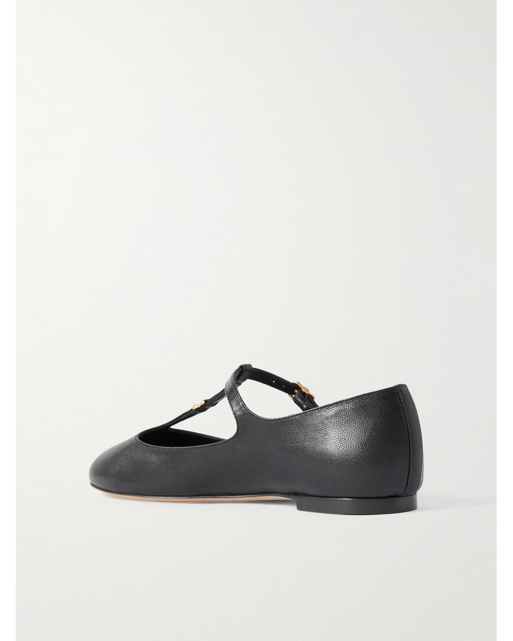 Chloé Black Marcie Embellished Leather Ballet Flats