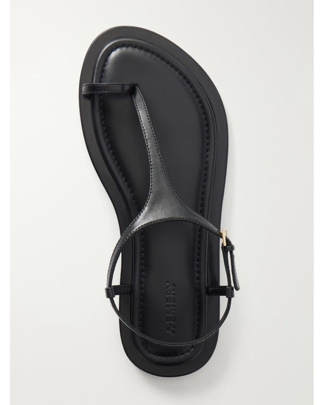 A.Emery Black Alta Leather Sandals