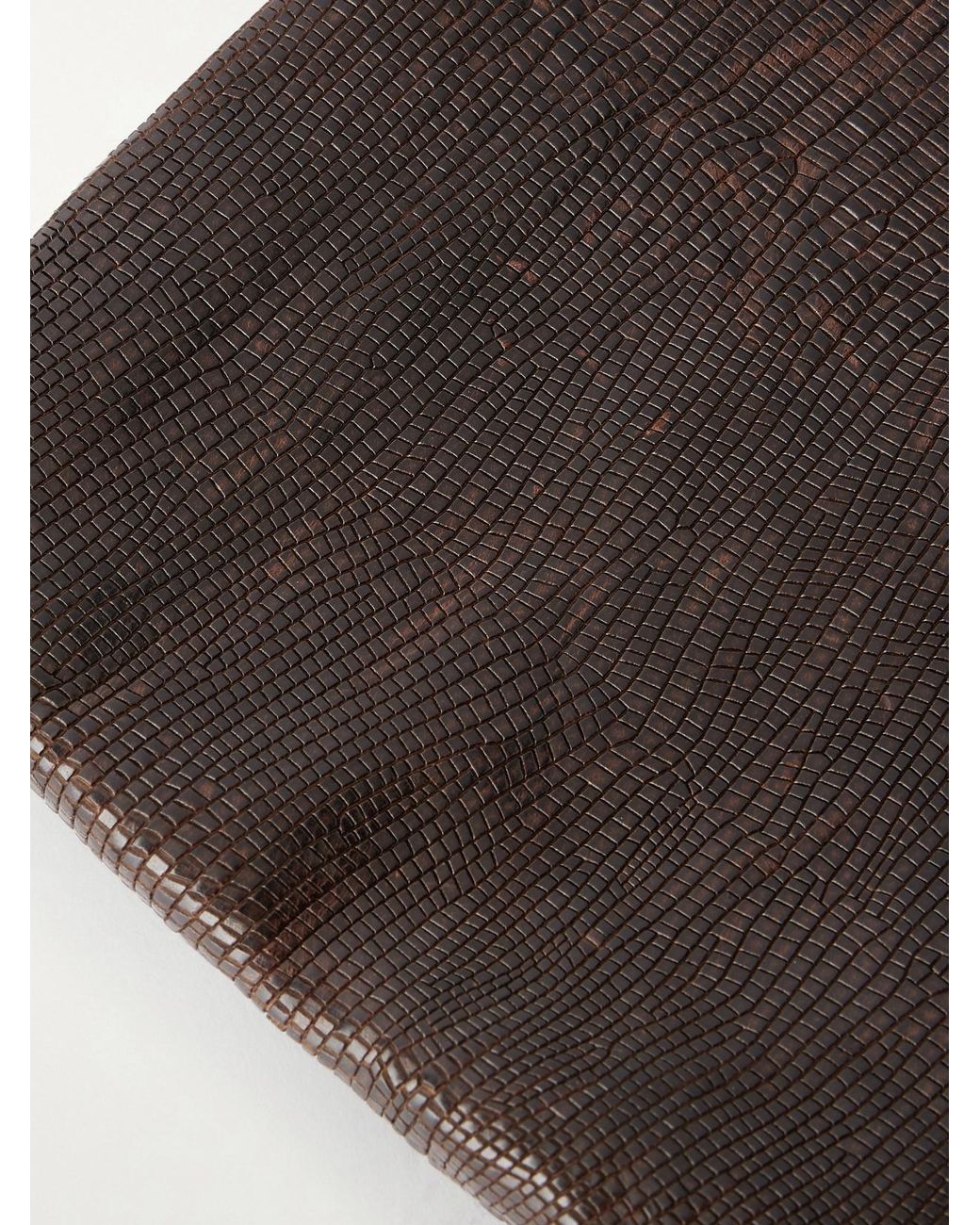 Nili Lotan Black Jerry Croc-Effect Leather Clutch