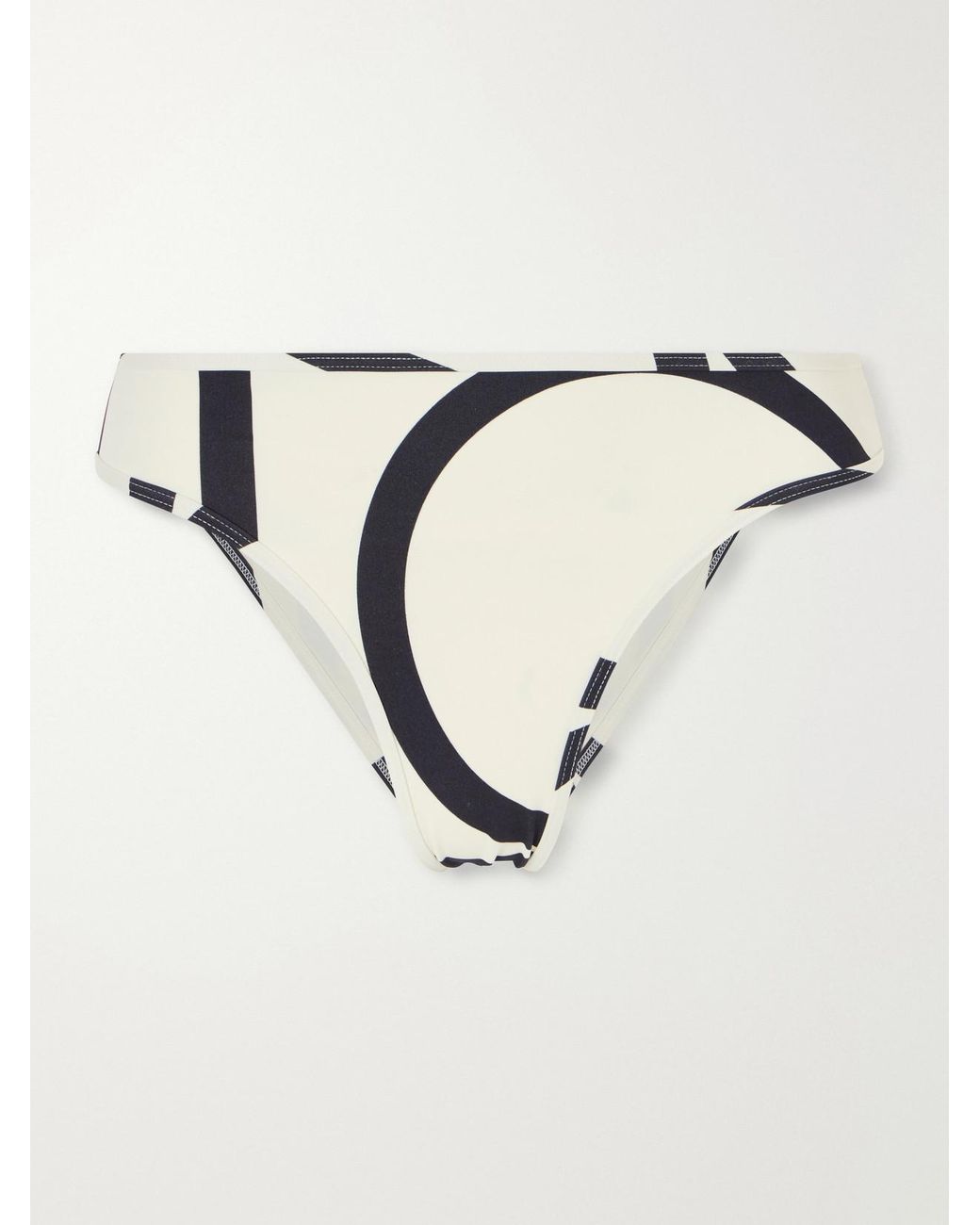 Totême Black Monogram Printed Bikini Briefs