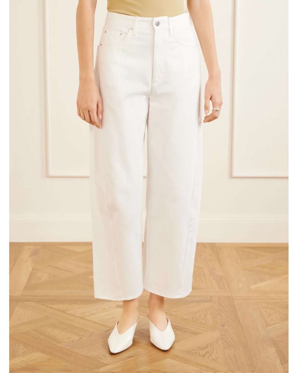 Maria McManus White Crescent Boyfriend Jeans