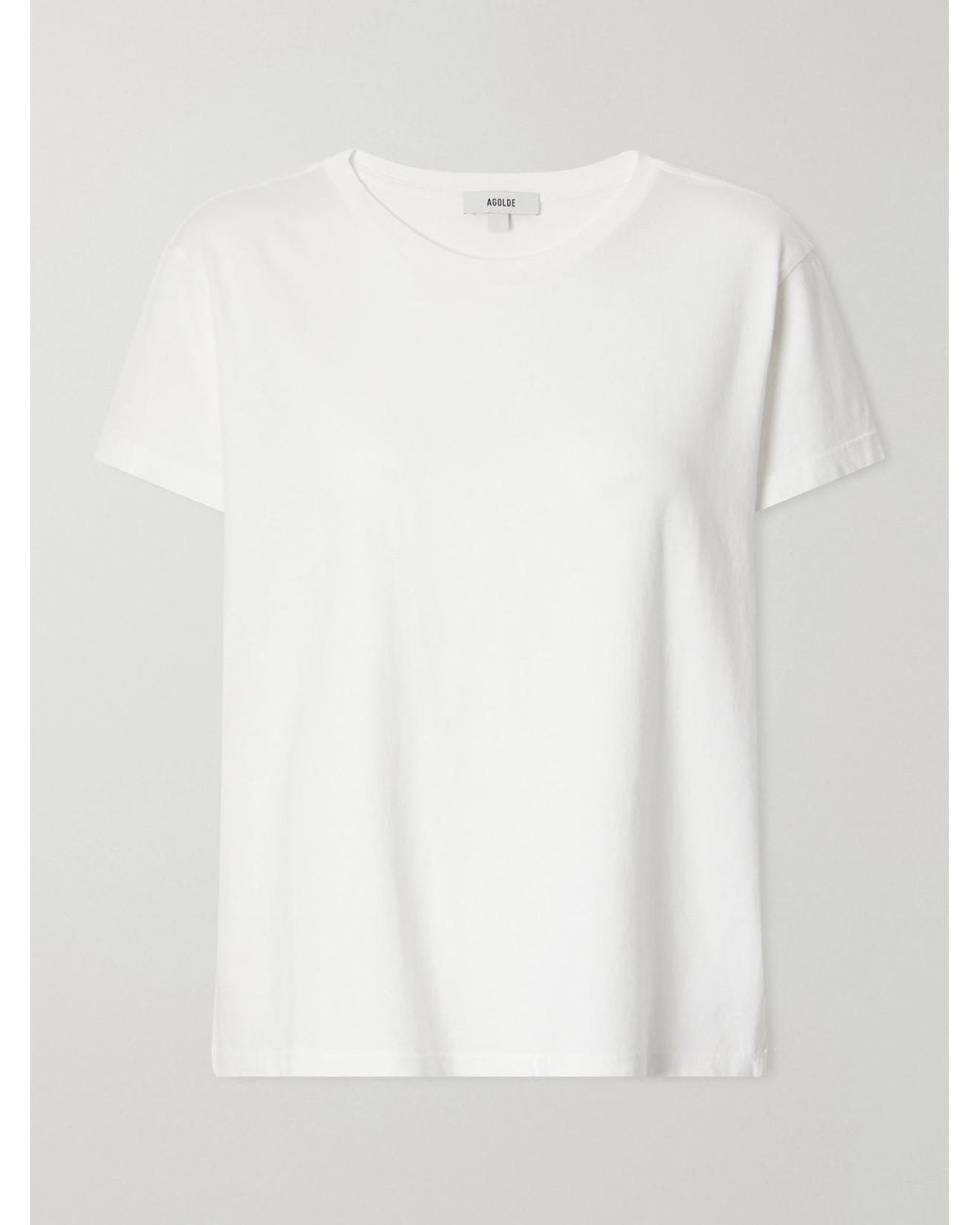 Agolde White Long Line Adine Organic Cotton-Jersey T-Shirt