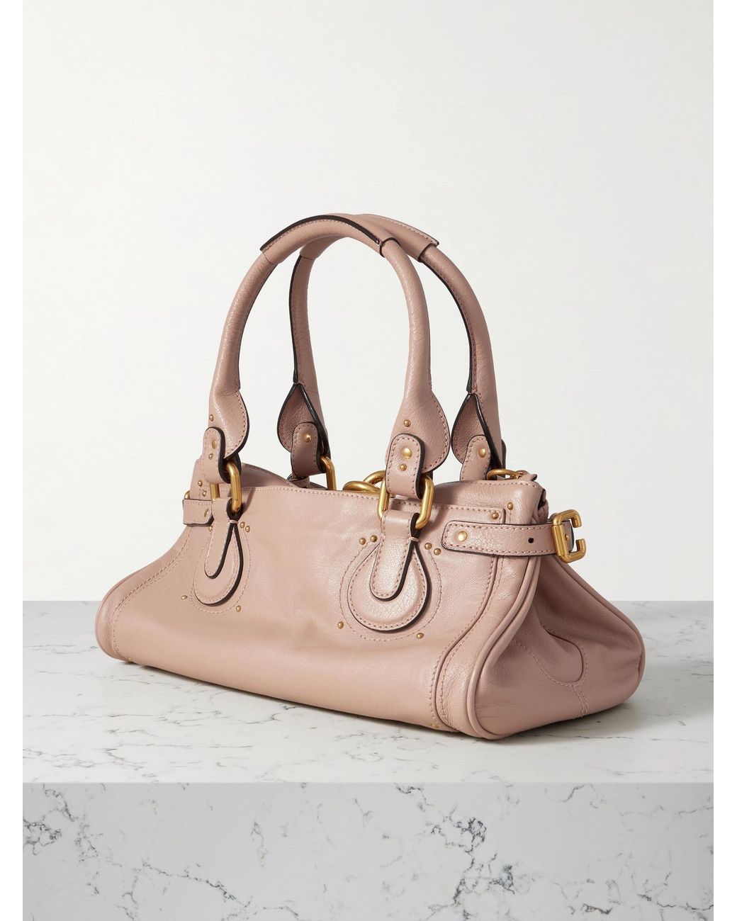 Chloé Pink Paddington Embellished Leather Tote