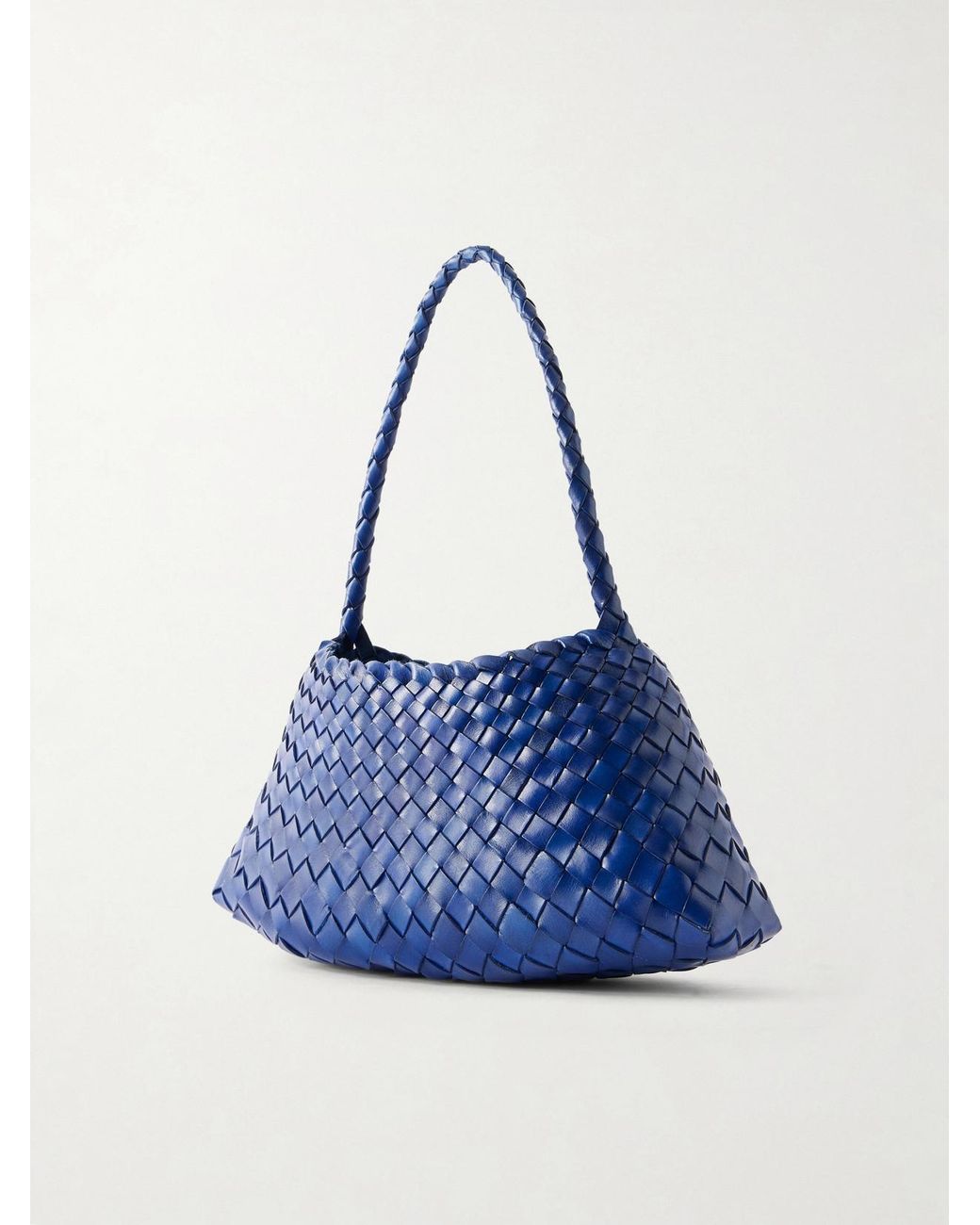 Dragon Diffusion Blue Rosanna Mini Woven Leather Shoulder Bag