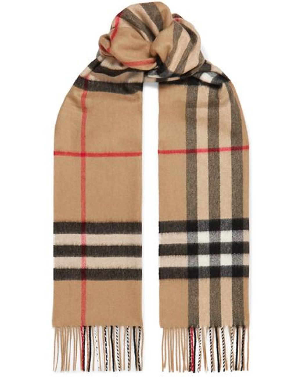 burberry check cashmere scarf