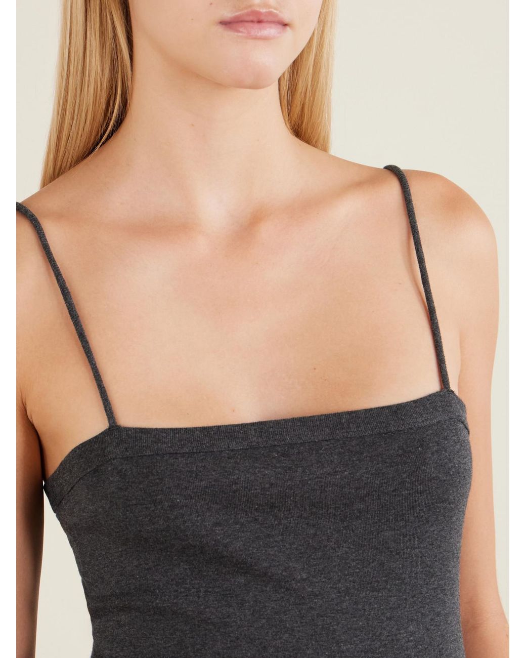 St. Agni Black Organic Cotton-Jersey Tank