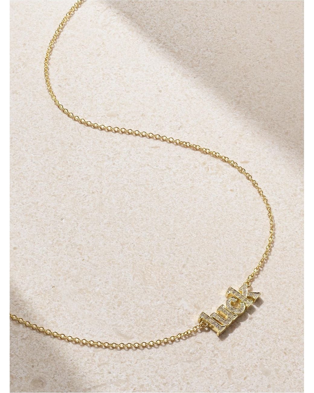 Jennifer Meyer Natural Luck 18-Karat Diamond Necklace