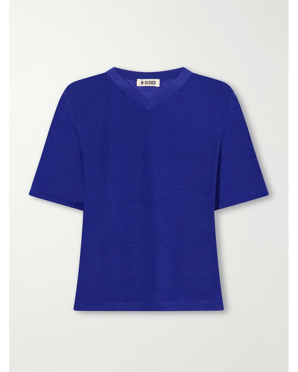 B Sides Blue Merino Wool T-Shirt