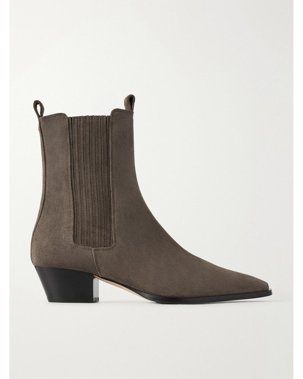 Aeyde Brown Agata 40 Suede Ankle Boots