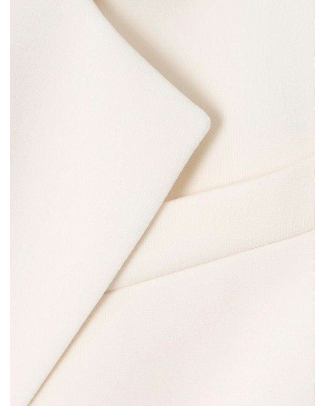 Another Tomorrow White Double-Breasted Asymmetric Jersey Blazer