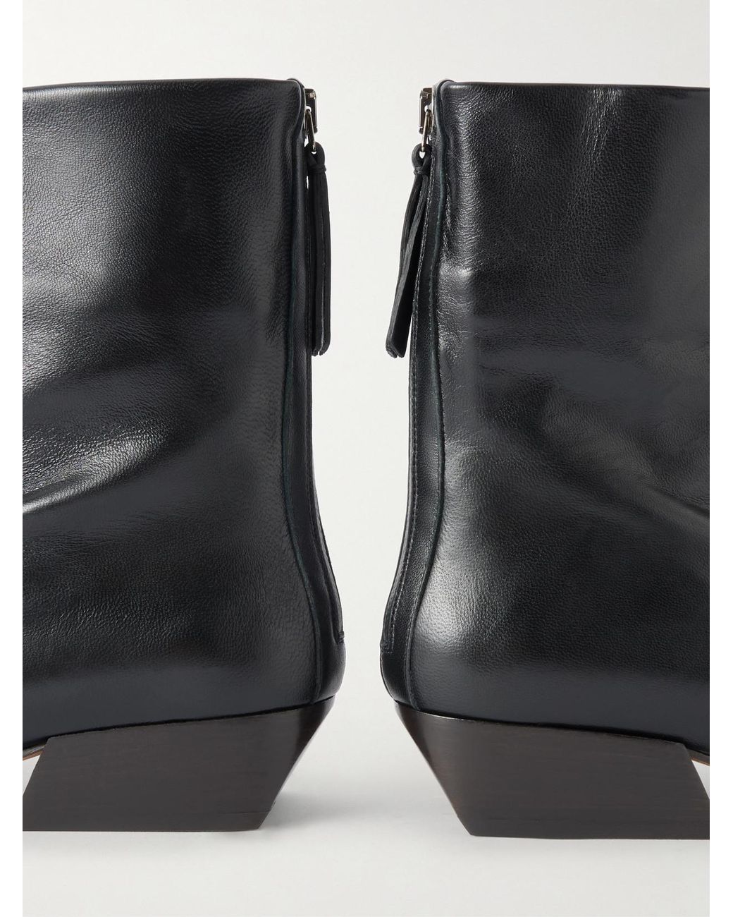 Emme Parsons Black Minori Leather Ankle Boots