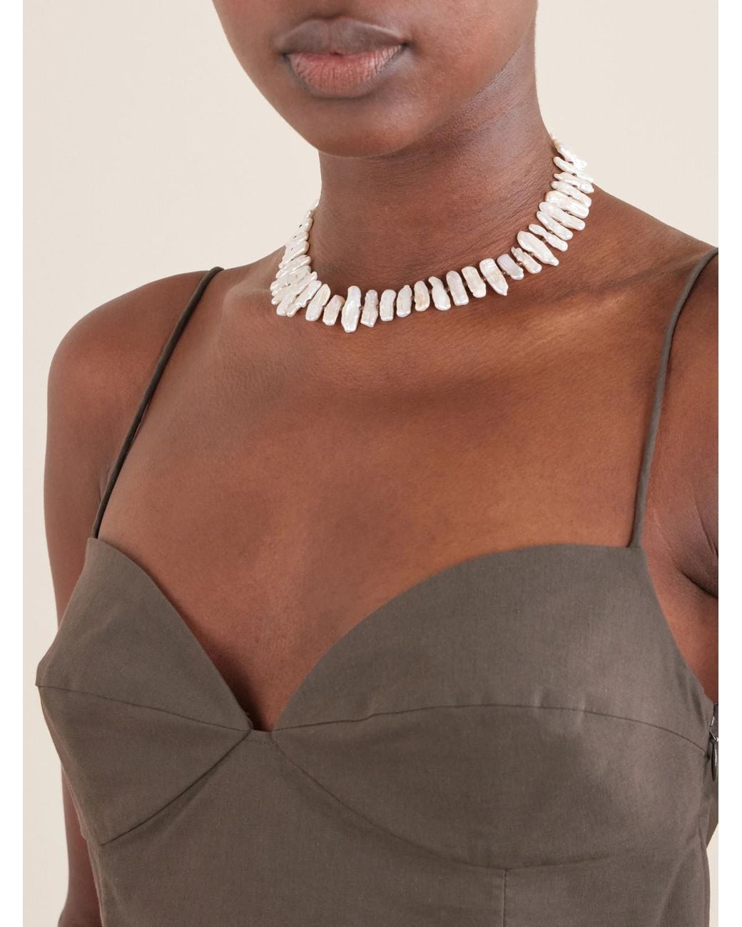 Roxanne Assoulin Natural The Pearls Branch Beaded Necklace