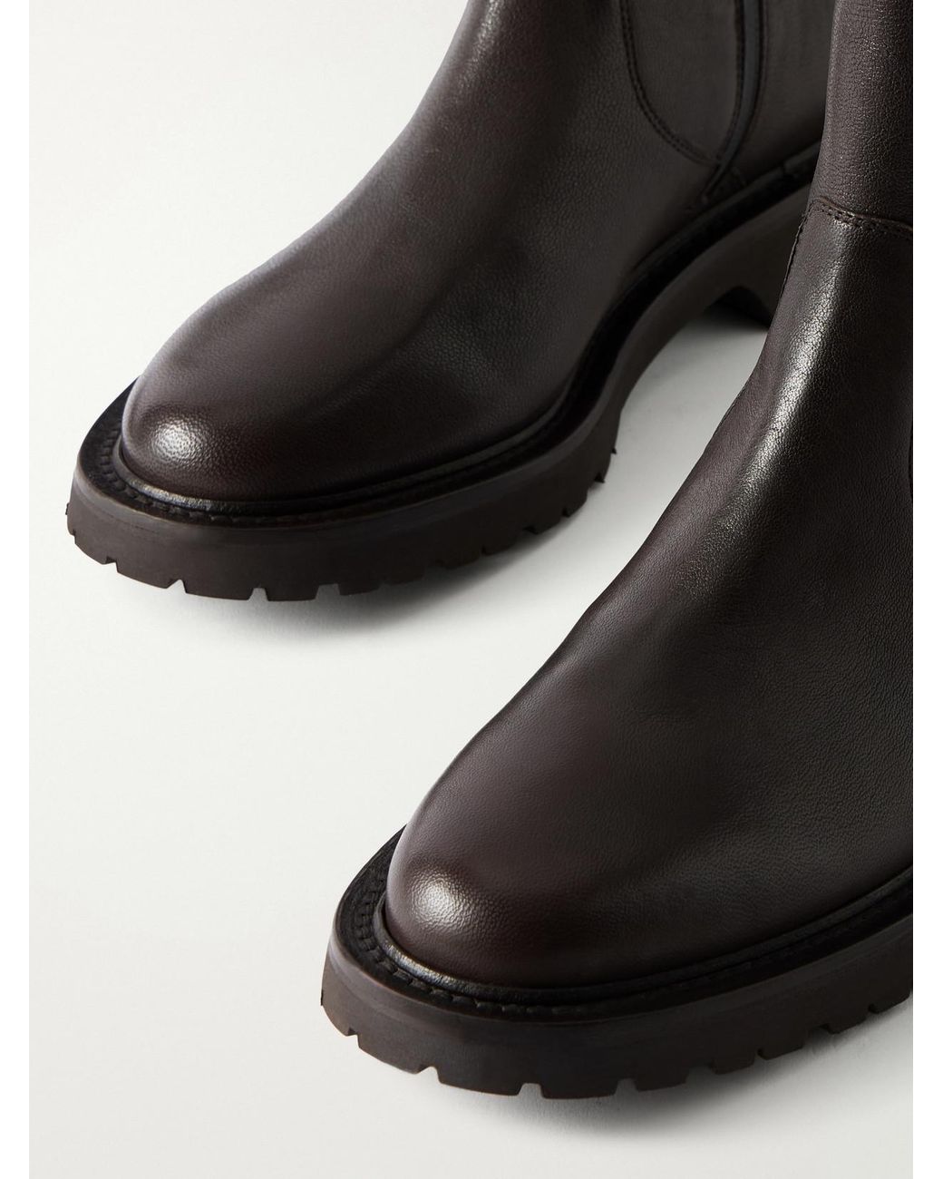 LEGRES Black 61 Washed Leather Ankle Boots
