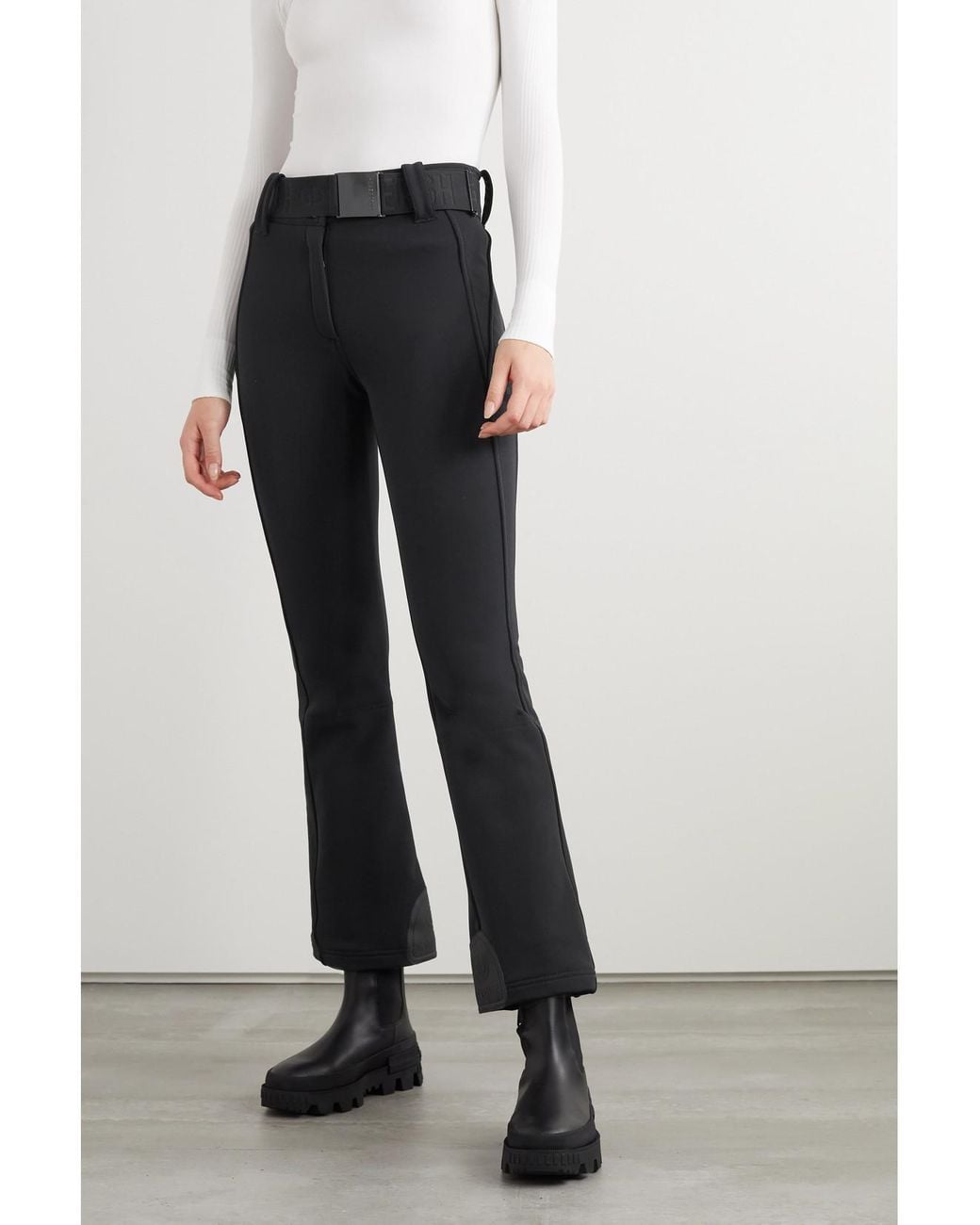 Goldbergh Black Pippa Belted Shell Flared Ski Pants