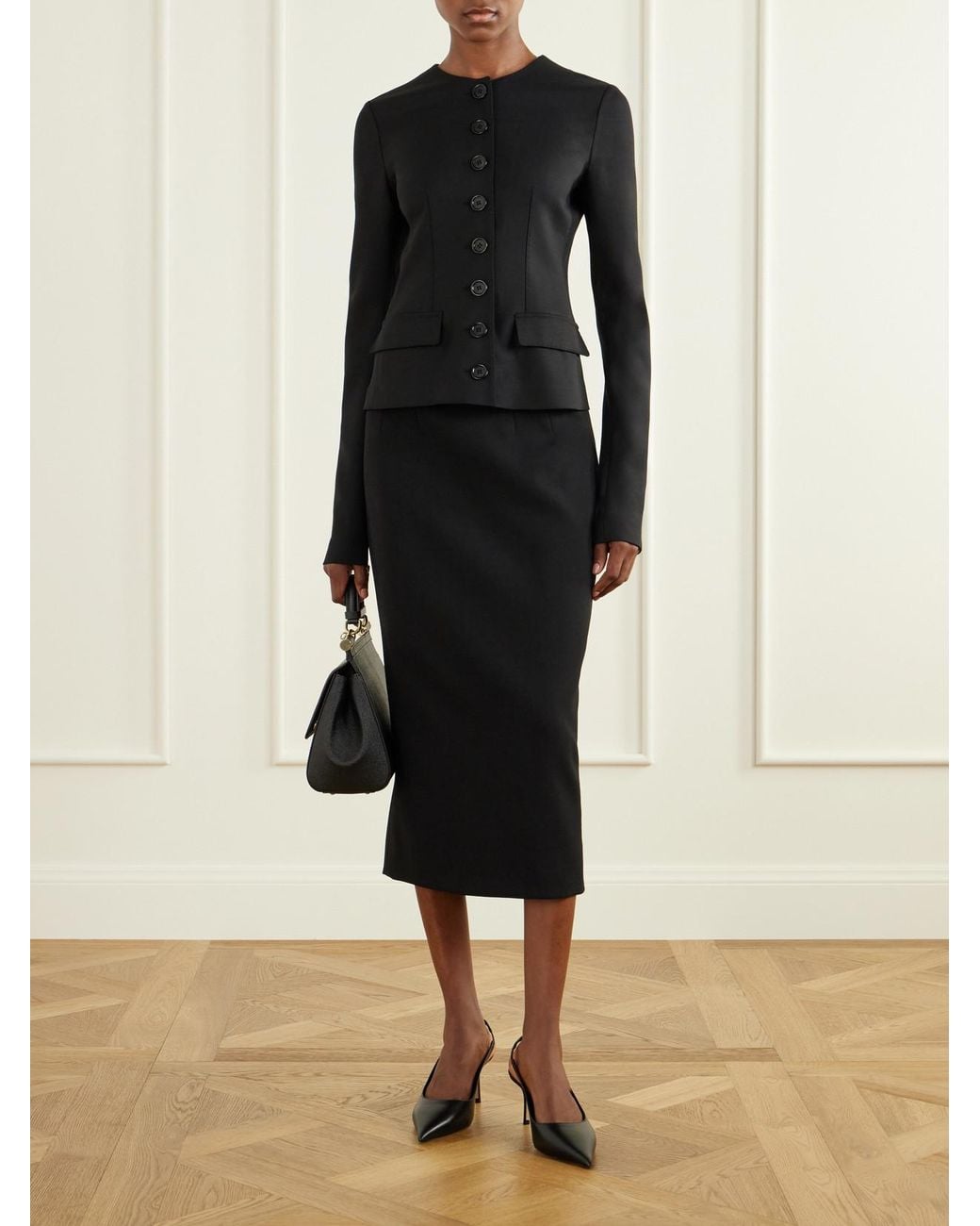 Dolce & Gabbana Blue Stretch-Wool Jacket