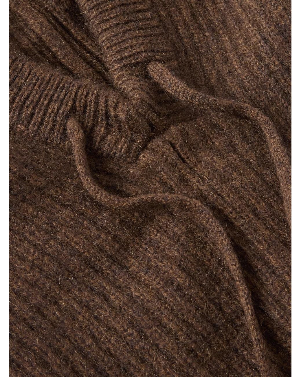 arch4 Brown Klosters Ribbed Cashmere Balaclava