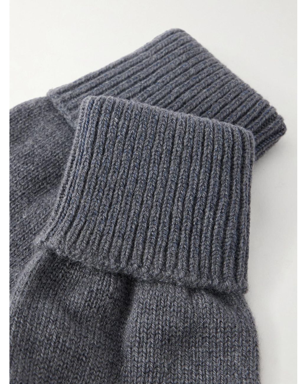 Johnstons Gray Doris Cashmere-Blend Gloves