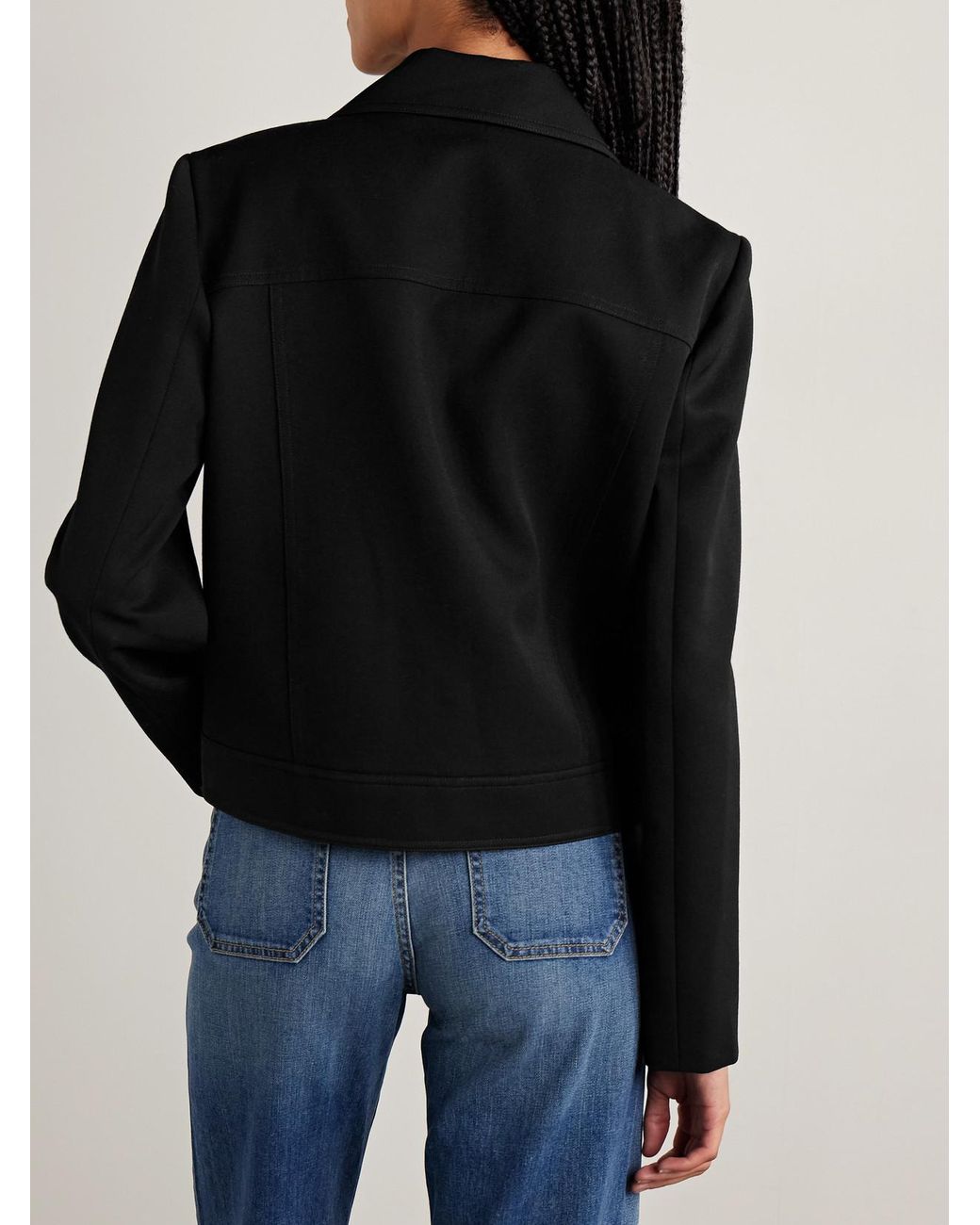 Nili Lotan Black Georgy Wool-Gabardine Jacket