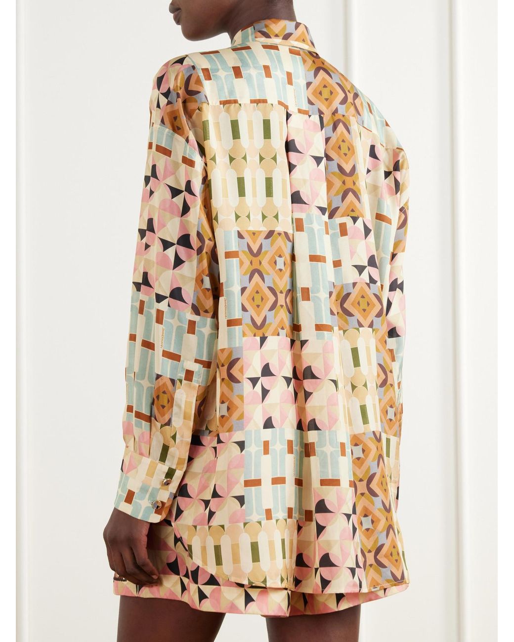 Zimmermann Natural Fairlight Printed Silk Shirt