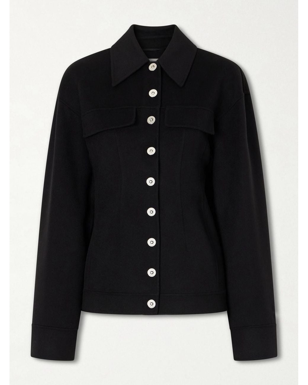 Sportmax Black Arena Wool Coat