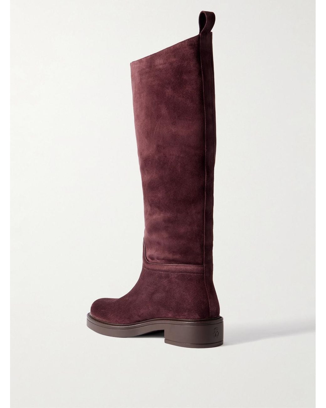 Stuart Weitzman Red Celia Suede Knee Boots