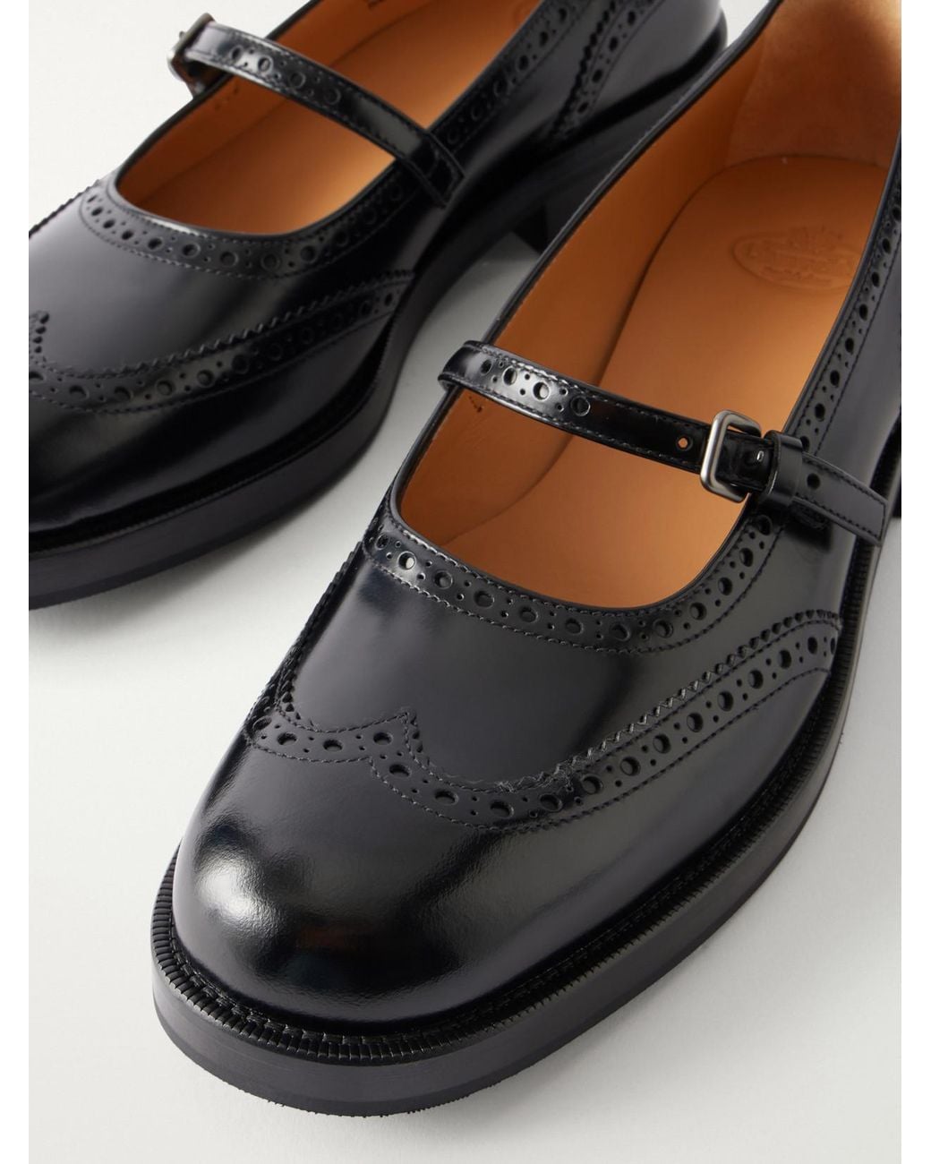 Church's Black Sheila Leather Mary Jane Flats
