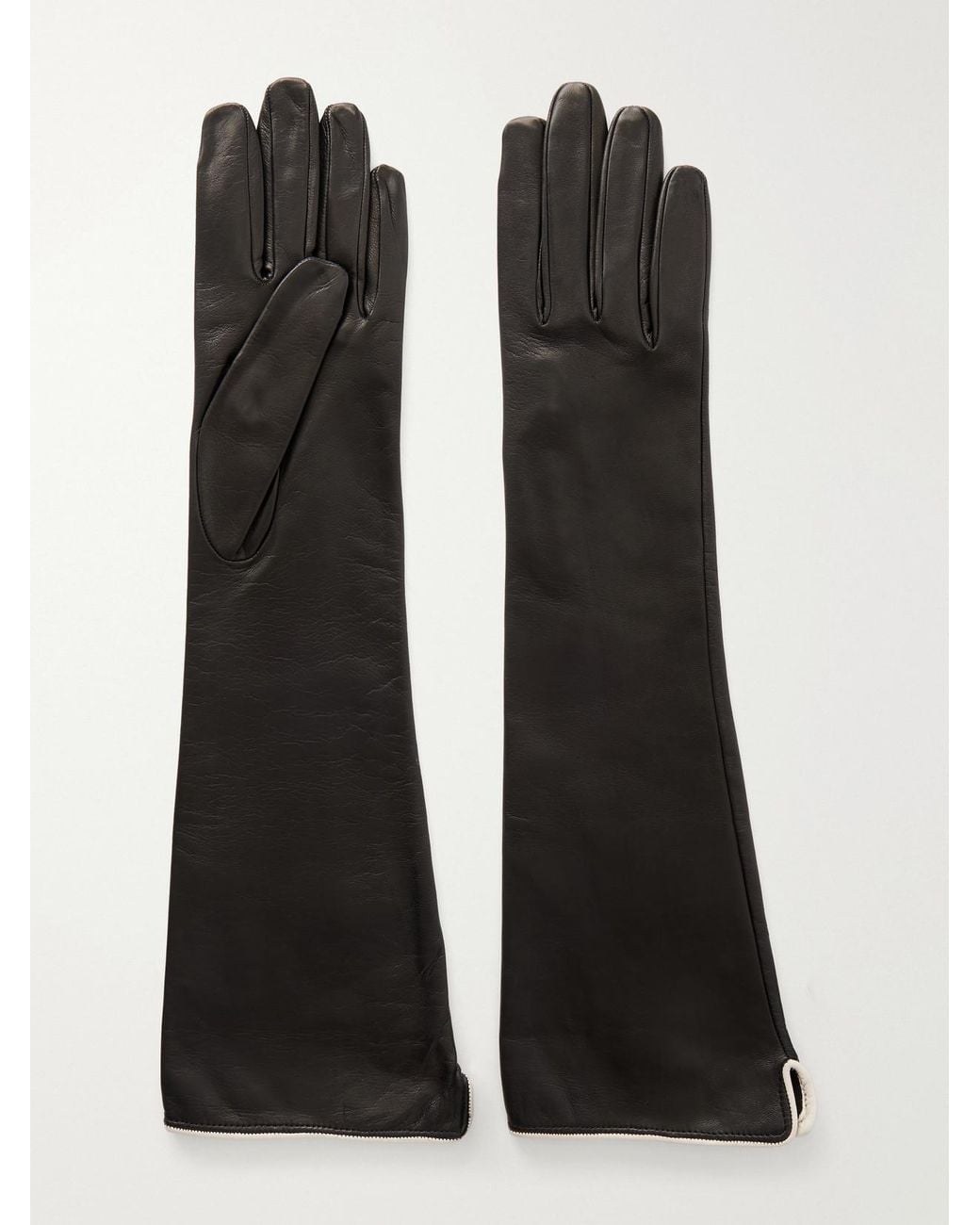 LIE STUDIO Black The Kyle Leather Gloves
