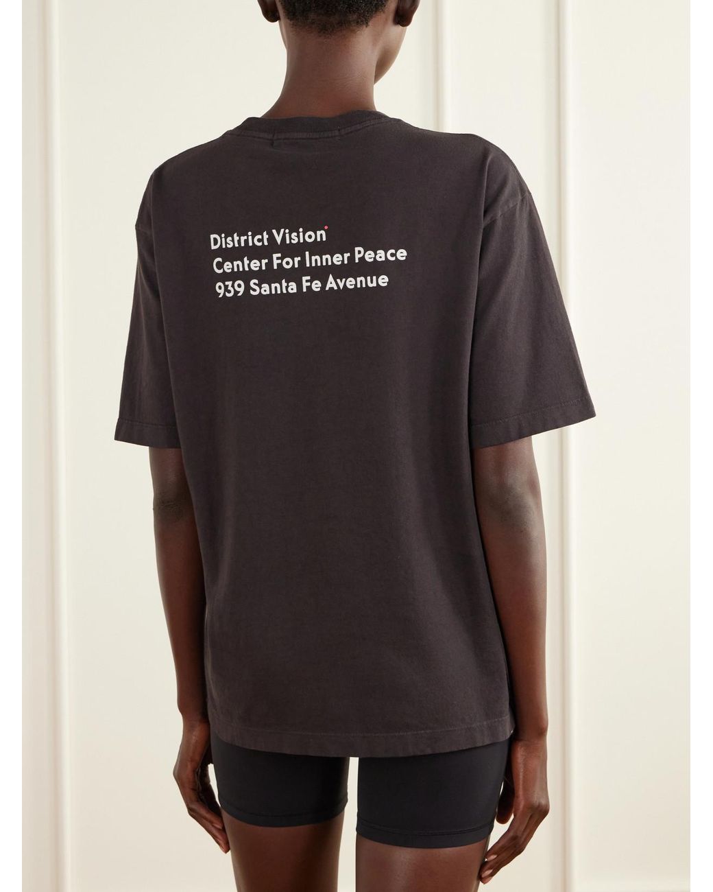District Vision Black California Printed Cotton-Jersey T-Shirt