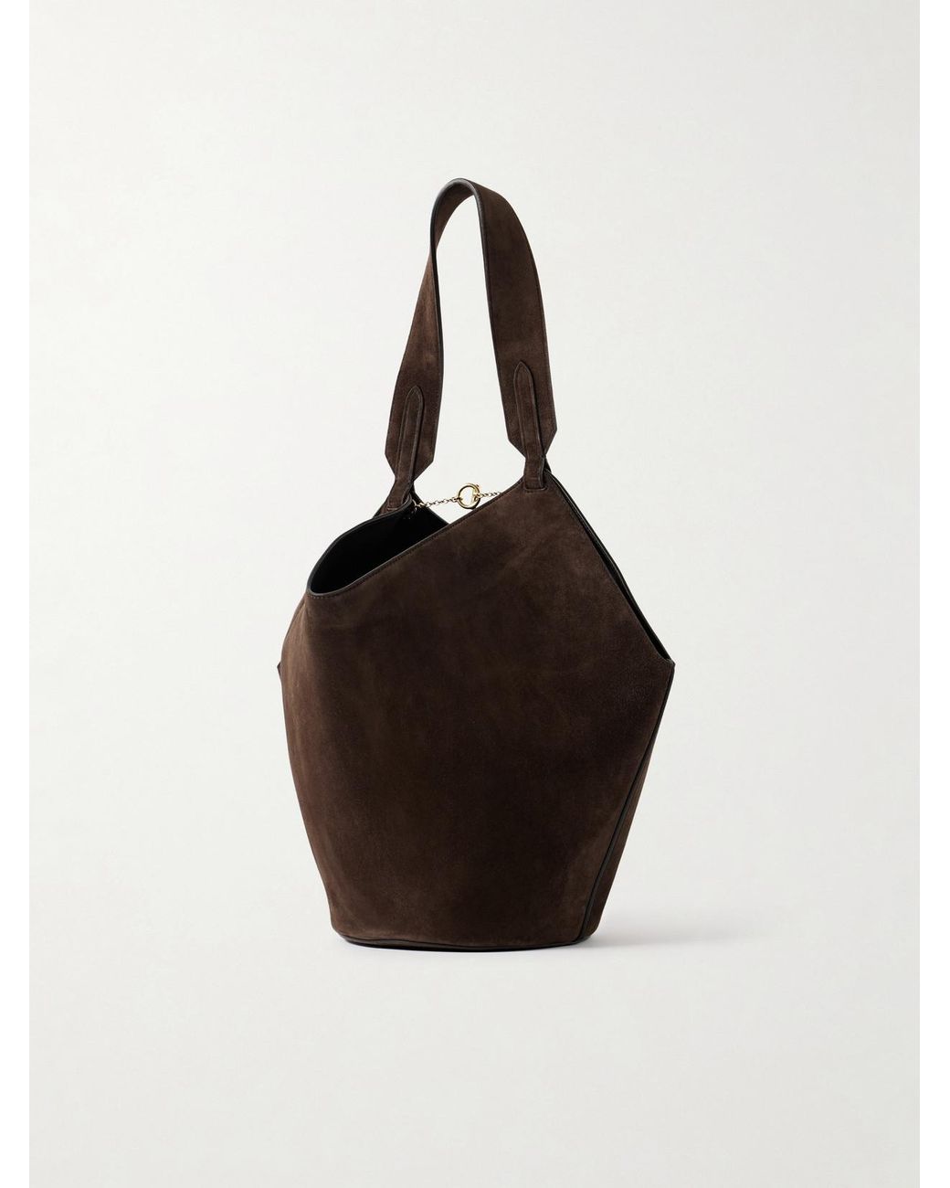 Khaite Brown Lotus Small Suede Tote