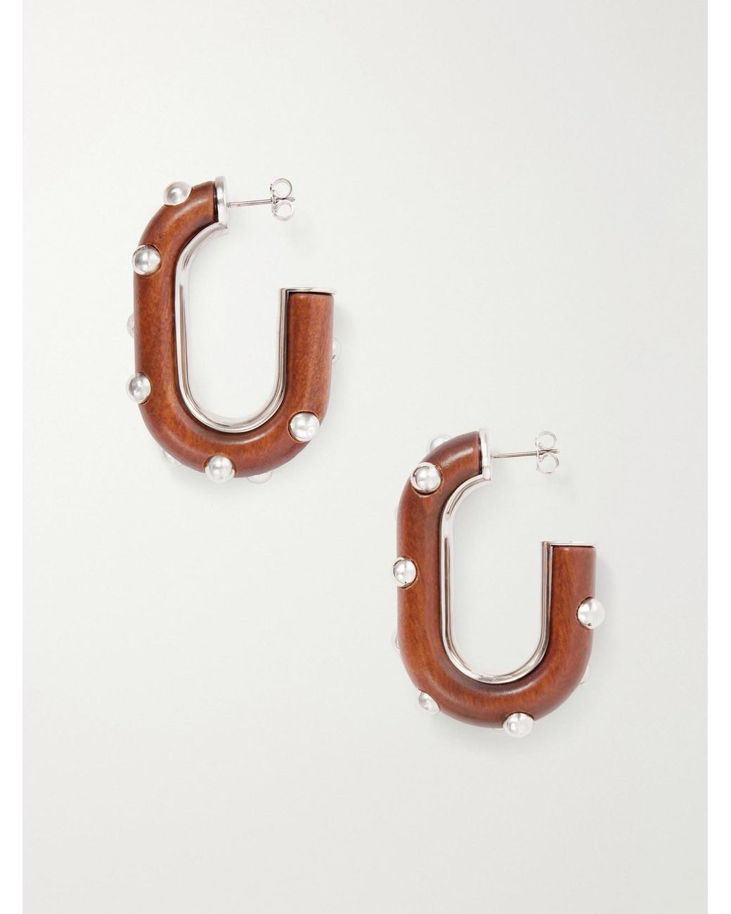 Rabanne White Embellished-Tone Earrings