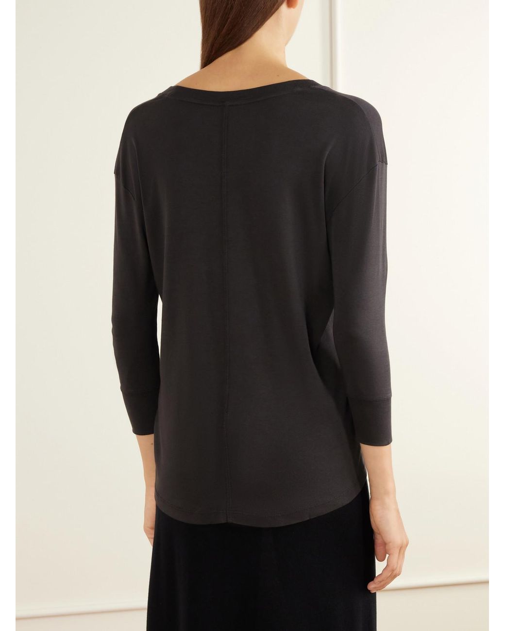 Lauren Manoogian Black Pima Cotton-Jersey T-Shirt