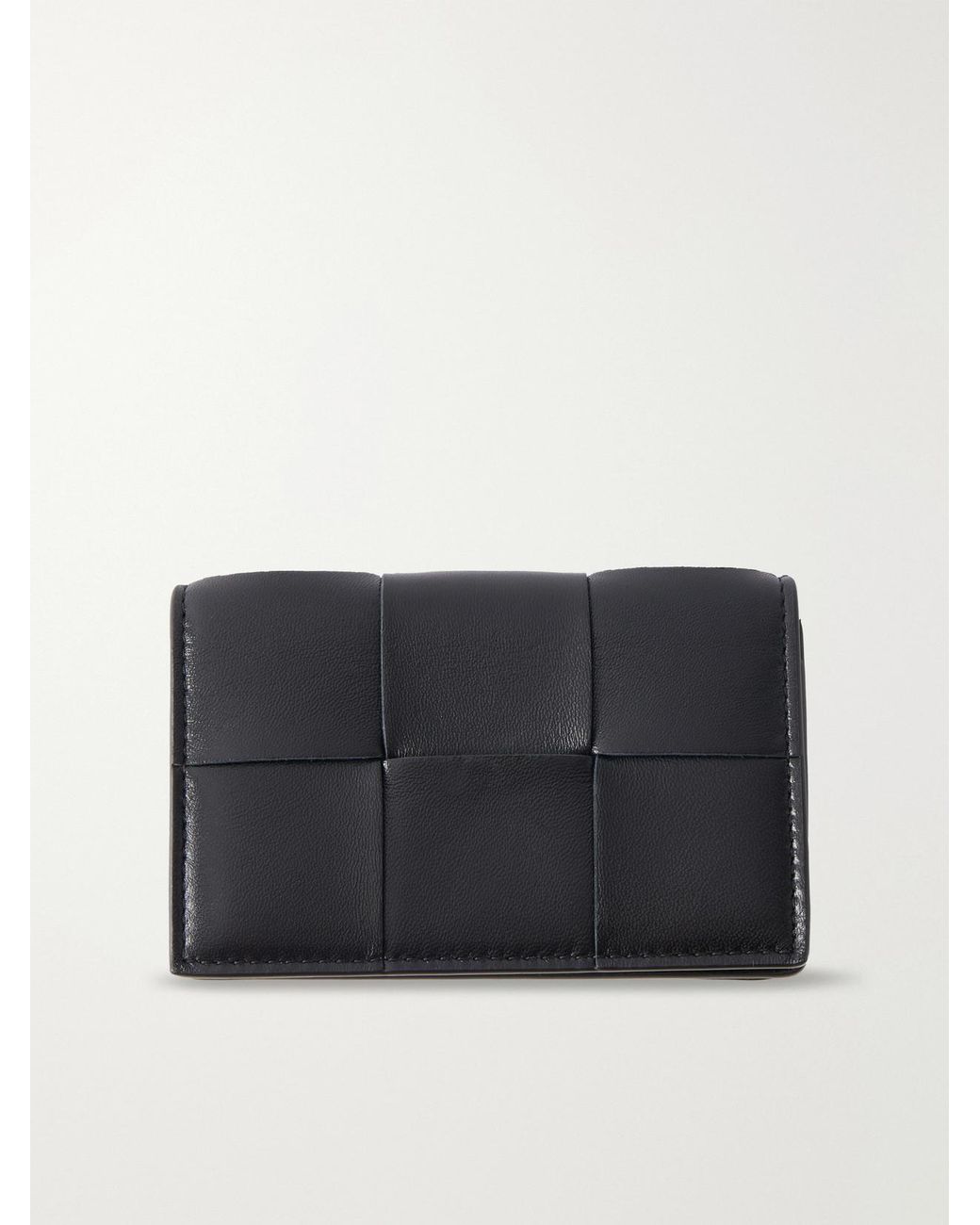 Bottega Veneta Blue Cassette Intrecciato Leather Cardholder