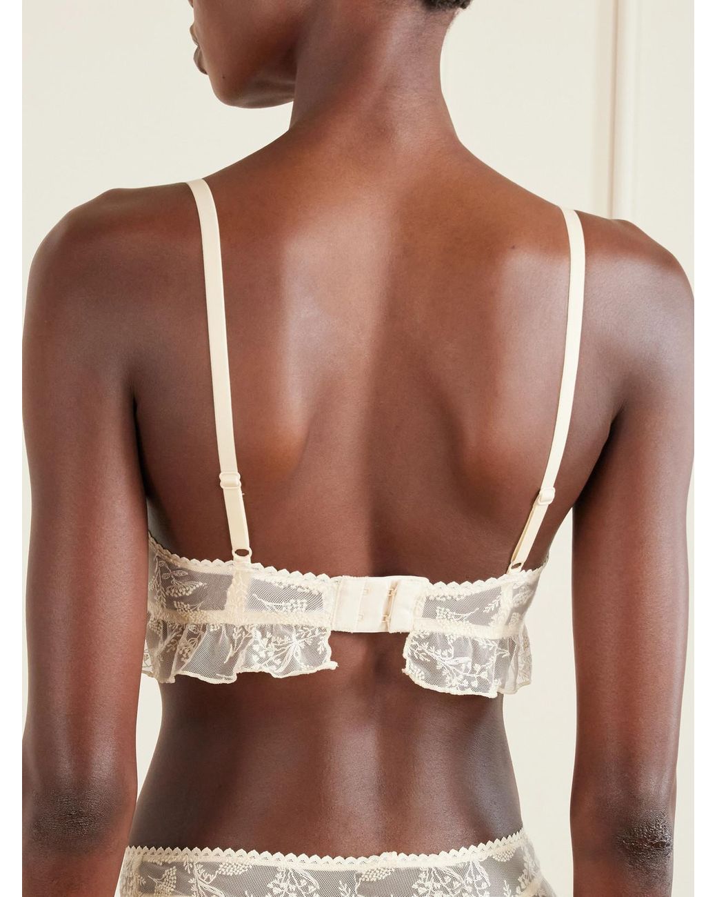 Eres Natural Clochette Embroidered Mesh Triangle Bra