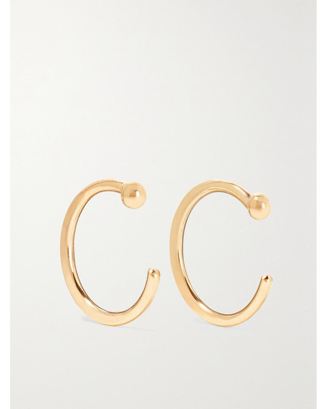 Melissa Joy Manning Metallic 14-Karat Hoop Earrings