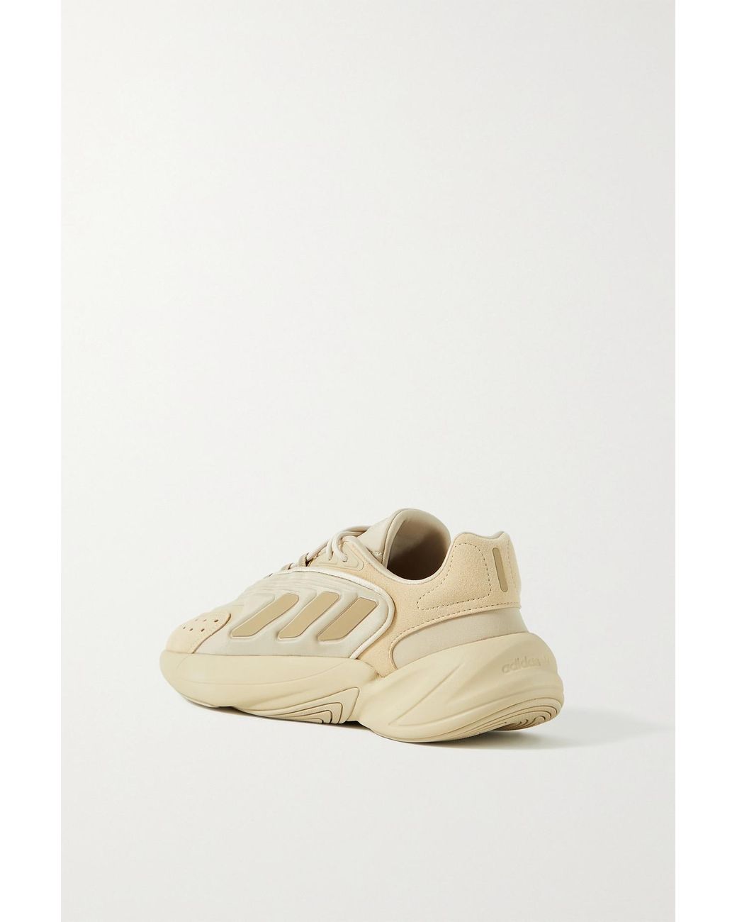 adidas Originals Ozelia Rubber And Suede-trimmed Neoprene Sneakers in  Natural | Lyst