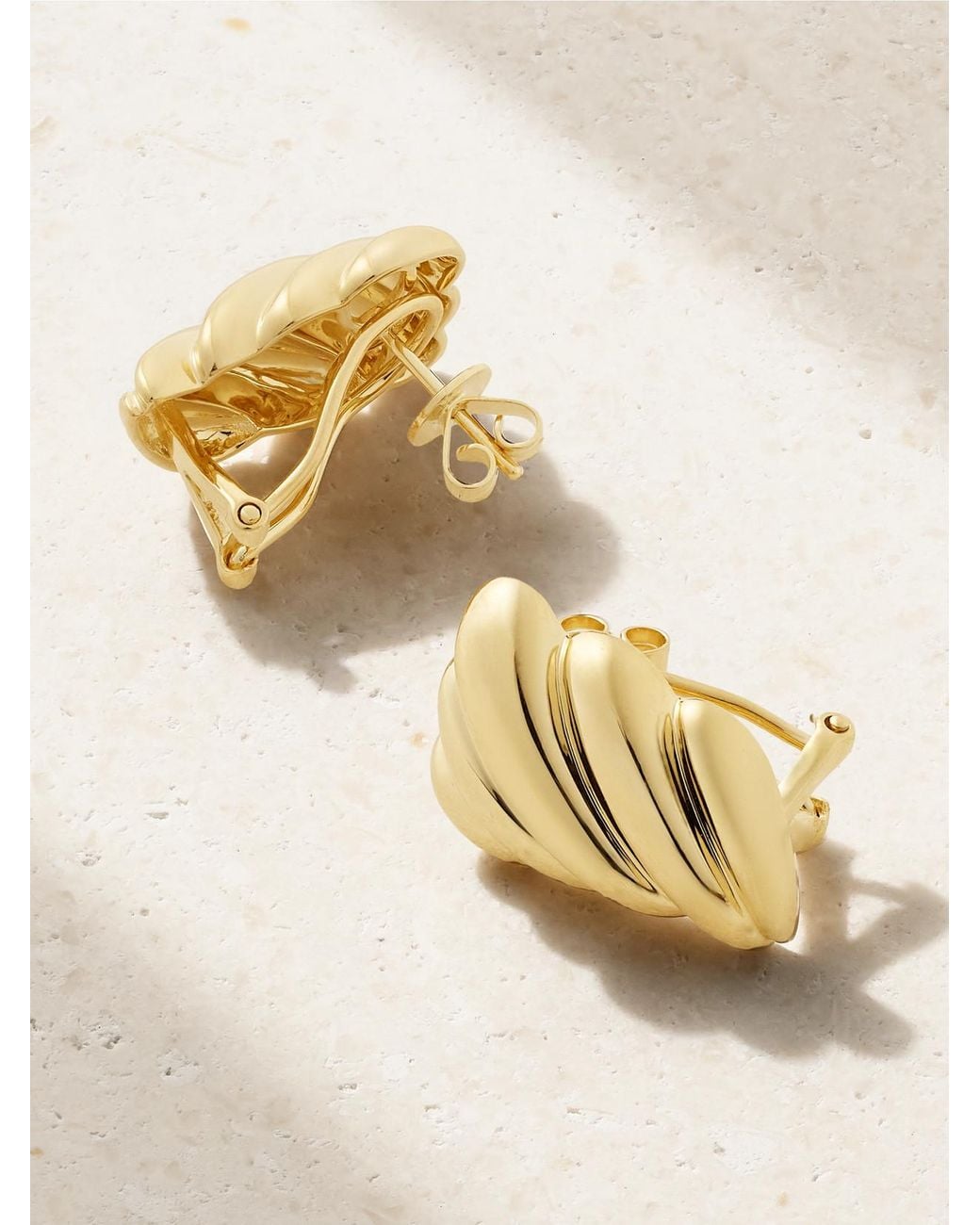 Anita Ko Natural Croissant 18-Karat Earrings