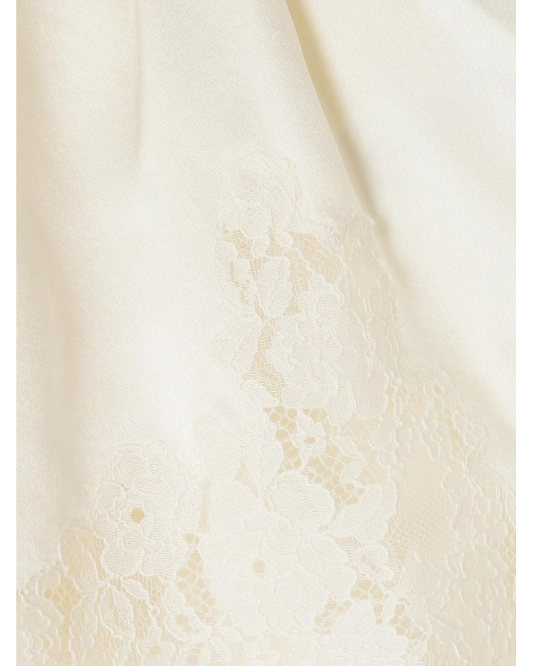 Doen Natural Iona Lace-Trimmed Silk-Satin Shorts