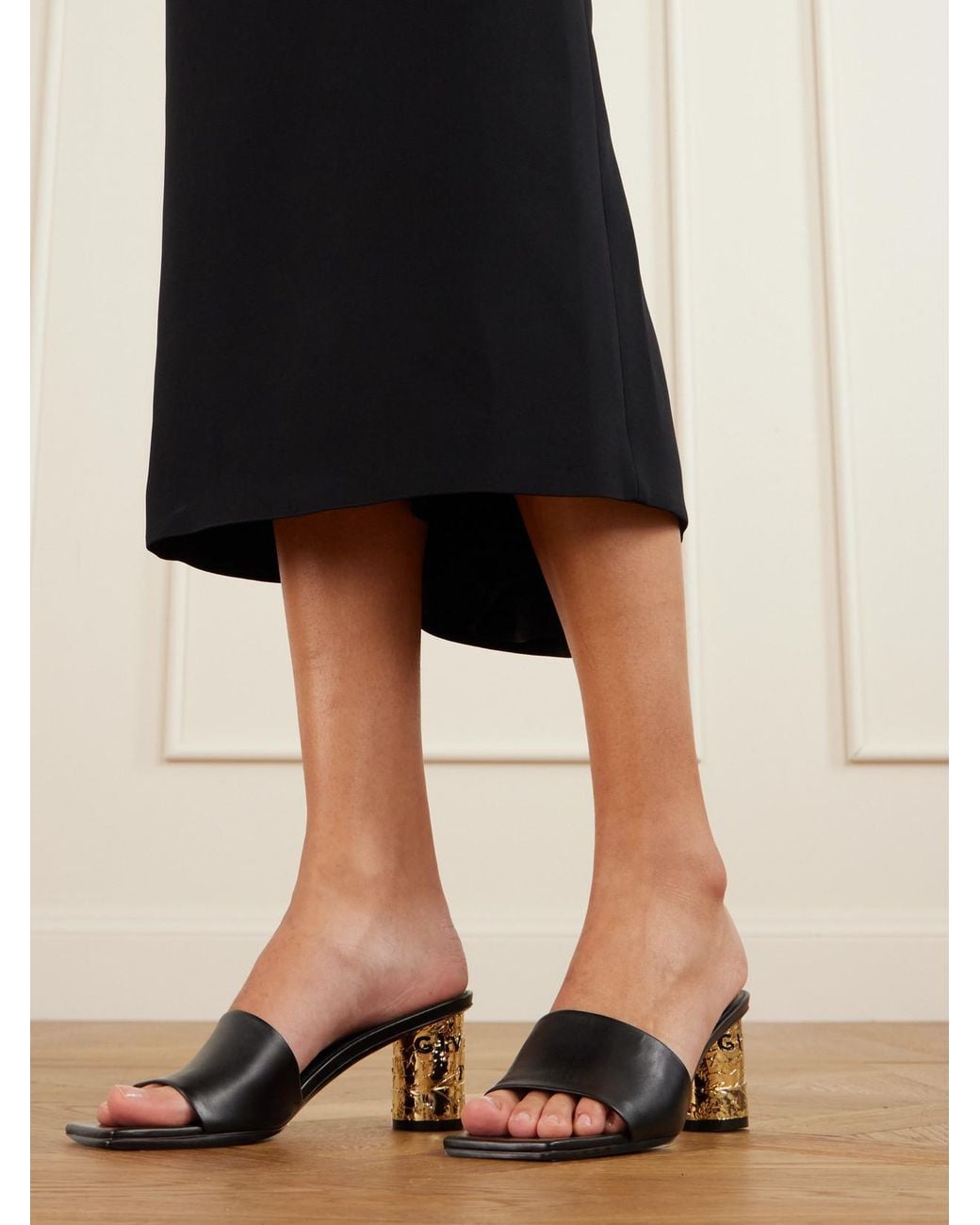 Givenchy Natural Tape Leather Mules