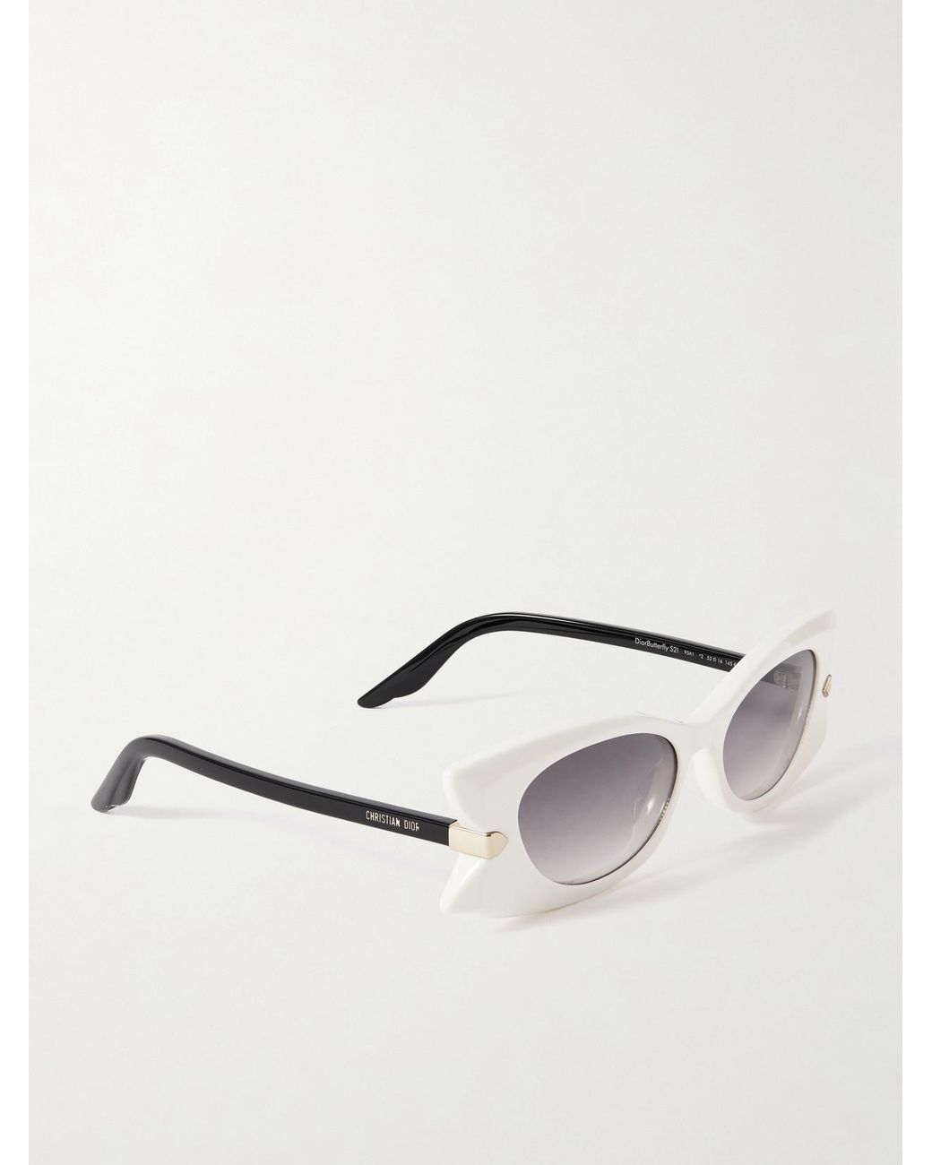 Dior White Diorbutterfly S2I Cat-Eye Acetate Sunglasses