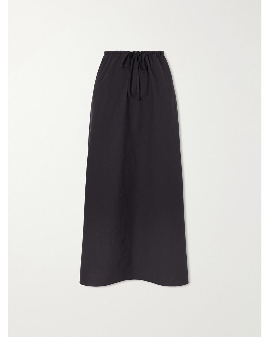 Matteau Blue Organic Cotton-Poplin Midi Skirt