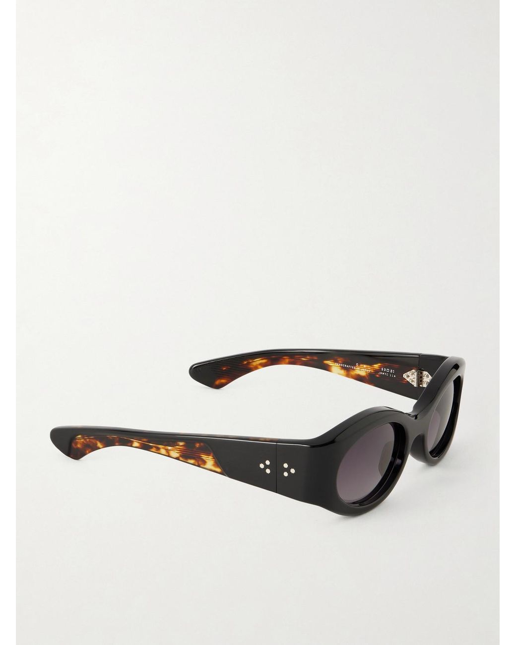 Jacques Marie Mage Black Gia Oversized Oval-Frame Acetate Sunglasses