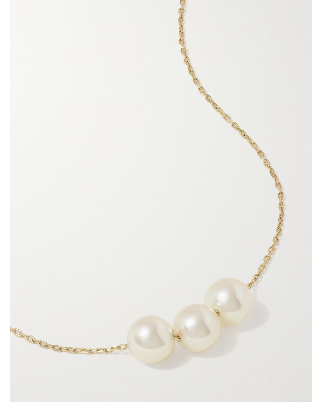 Mizuki Natural 14-Karat Pearl Necklace