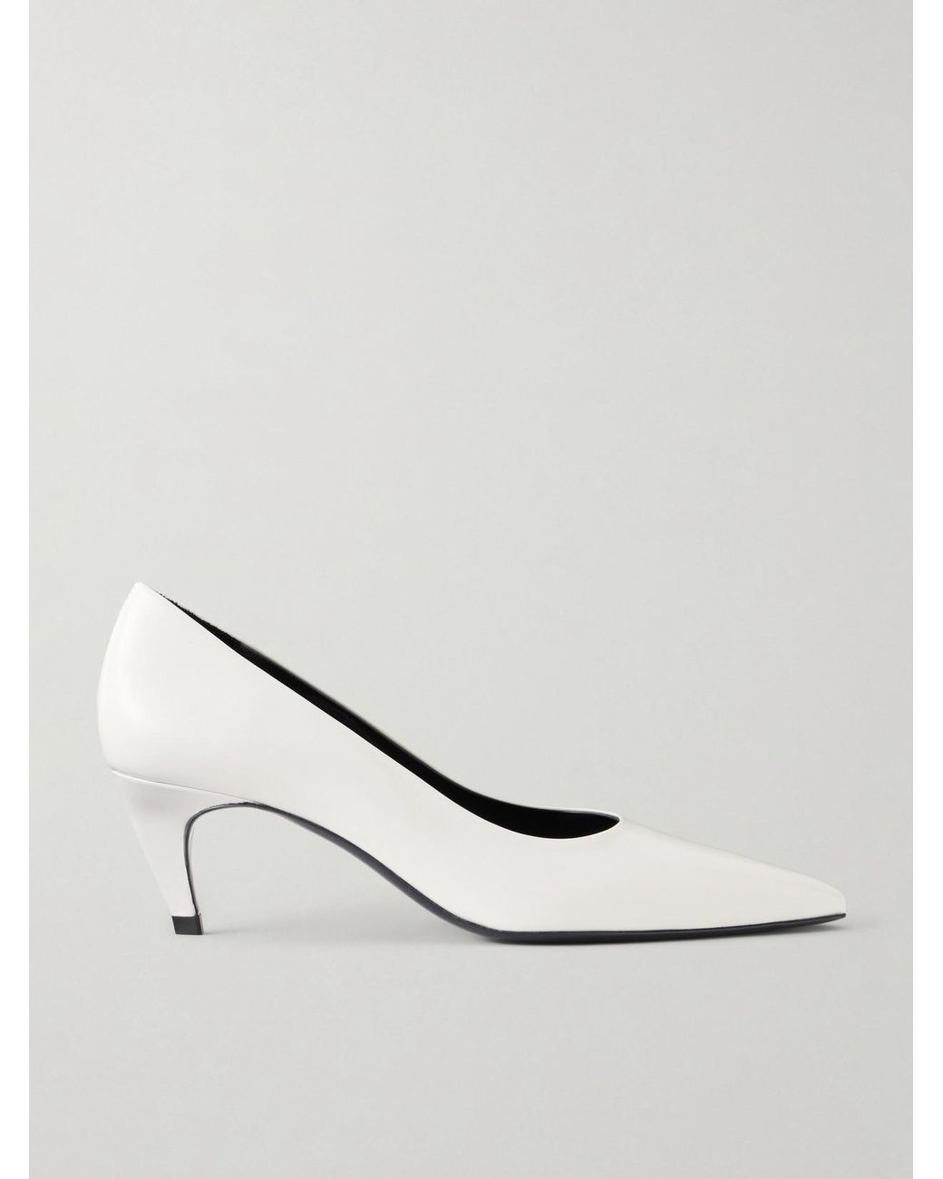 Jude White Blade 60 Leather Pumps