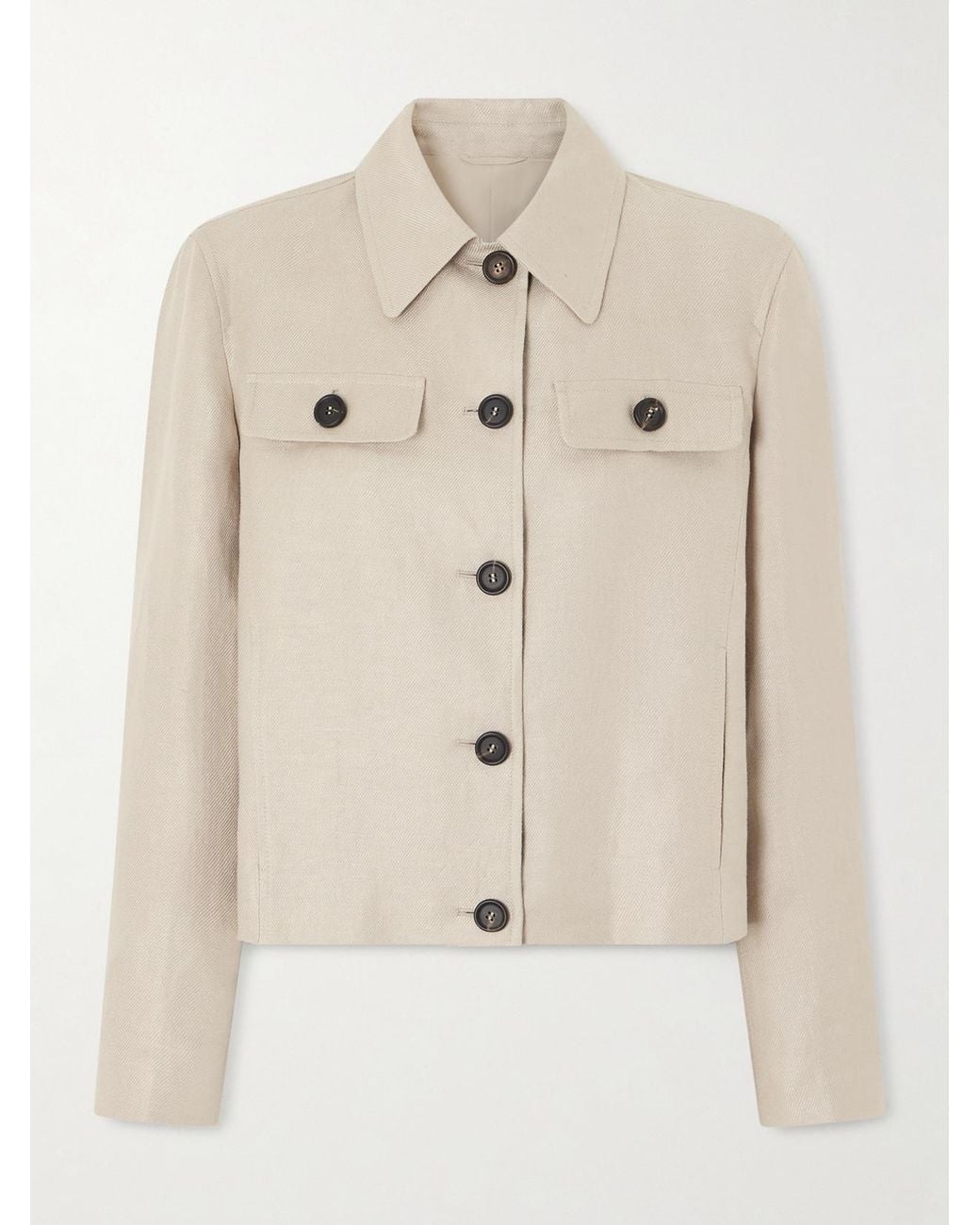 Brunello Cucinelli Natural Linen-Twill Jacket