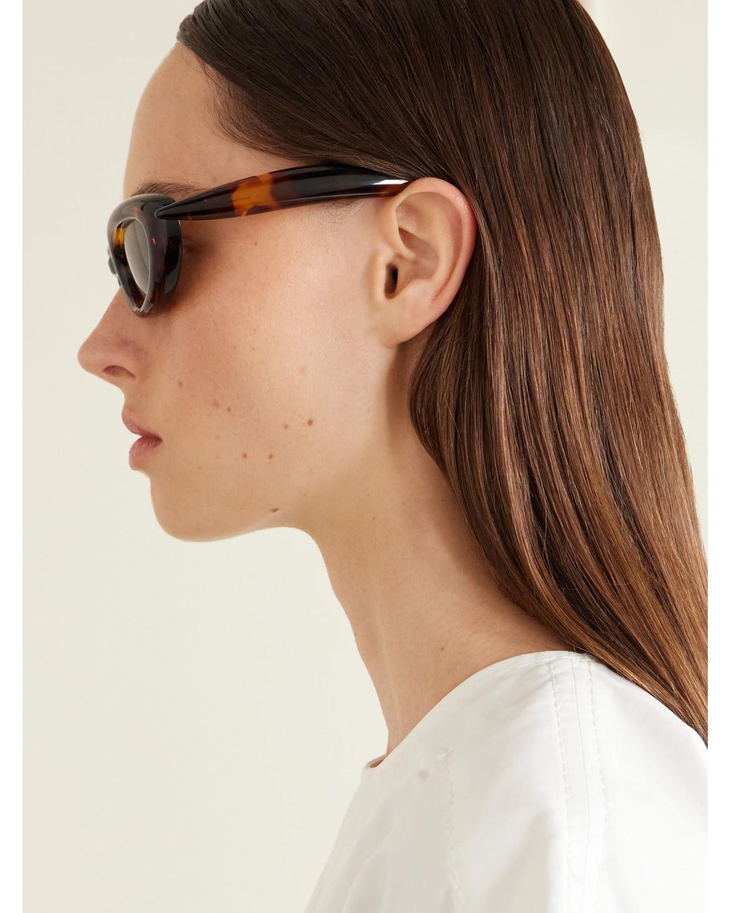Bottega Veneta Multicolor Sardine Cat-Eye Injected Sunglasses