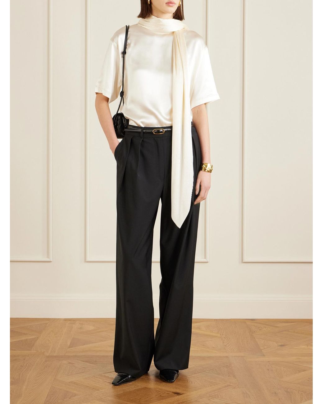 Tod's Black Embellished Croc-Effect Leather Slingback Pumps