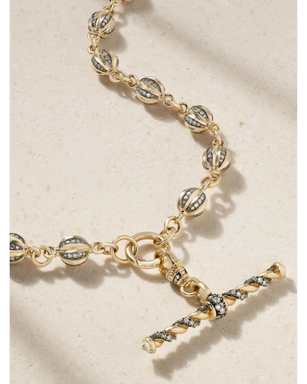 Lucy Delius Natural Ball Breaker 14-Karat Diamond Necklace